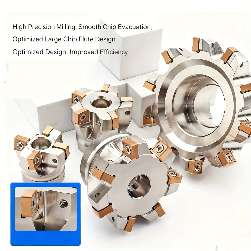 SNMX 45° SN12 CNC TOOL 45 Degree Rough Cutting Disc SNMX1205 Fast Feed Milling Cutter Disc Diameter-50mm/63mm/80mm/100mm/125mm
