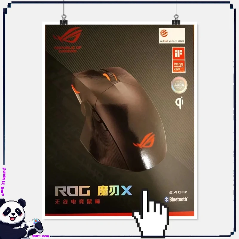 

ROG Chakram X конкурентоспособная игровая мышь 2,4 ГГц беспроводная Bluetooth трехрежимная 8K DPI36000 IPS650 FPS ключи для программирования аксессуары для ПК