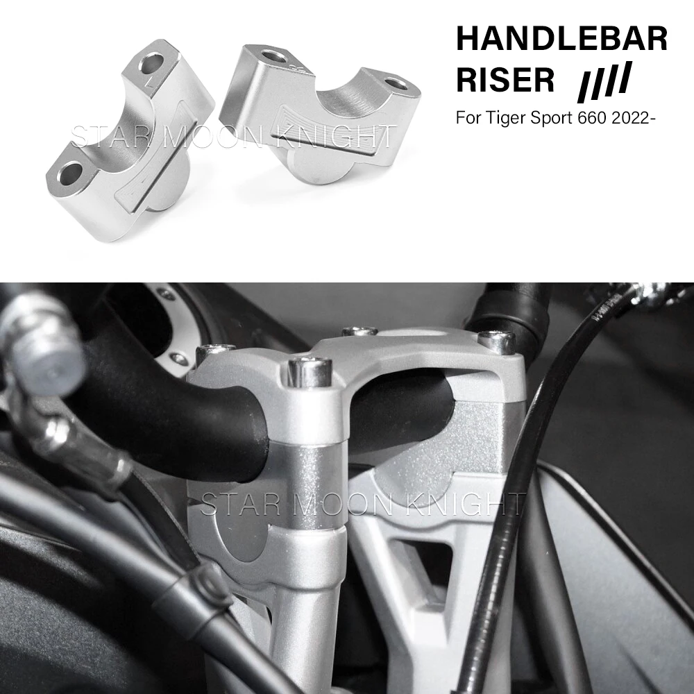 

Handlebar Riser For Tiger Sport660 Sport 660 2022- Handle Bar Risers Mount Clamp Extend Adapte Accessories