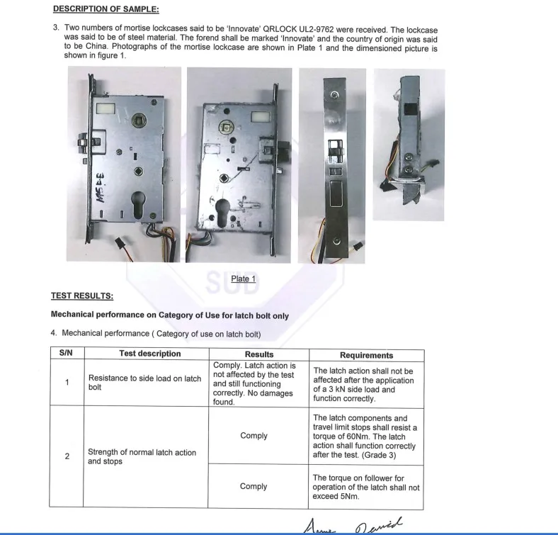 Porta mobile lucida per app con serratura per hotel in acciaio inossidabile certificata CE e FCC con scanner QR Code per hotel