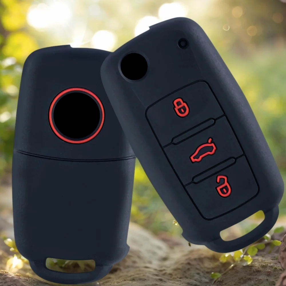 

Silicone Car Key Case Key Cover For VW UP Polo Golf 6 Passat B5 Touran Caravelle Jetta Caddy Touareg