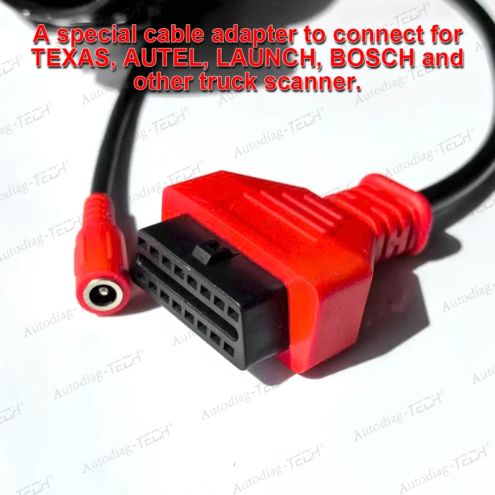 EBS ISO 7638 트레일러 ABS OBD 진단 어댑터 (보쉬/와브코 트럭용 OBD2 진단 케이블, 오텔/오토컴/루앙 스캐너용)