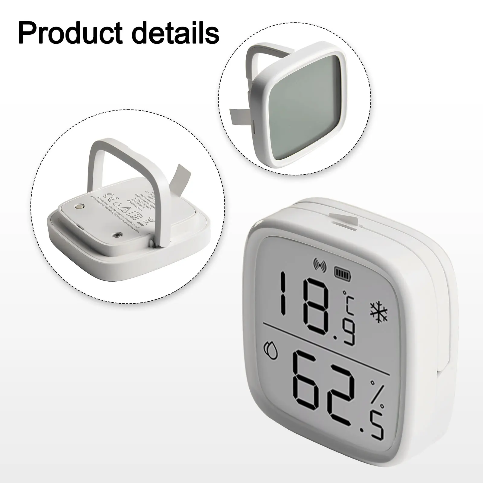 Home Temperature Monitoring Wireless Temperature Sensor Color White Flexible Mounting Options Historical Data Tracking