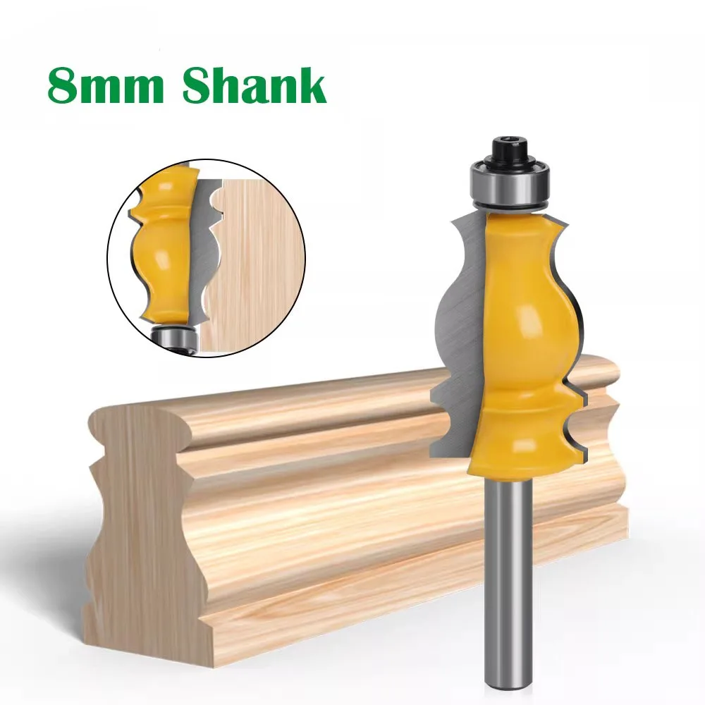 

1/4"Shank Fish Tail Handrail Bit,Tungsten Carbide Milling Cutter,Corner Line & Stair Handrail Profile Router Bit for Woodworking