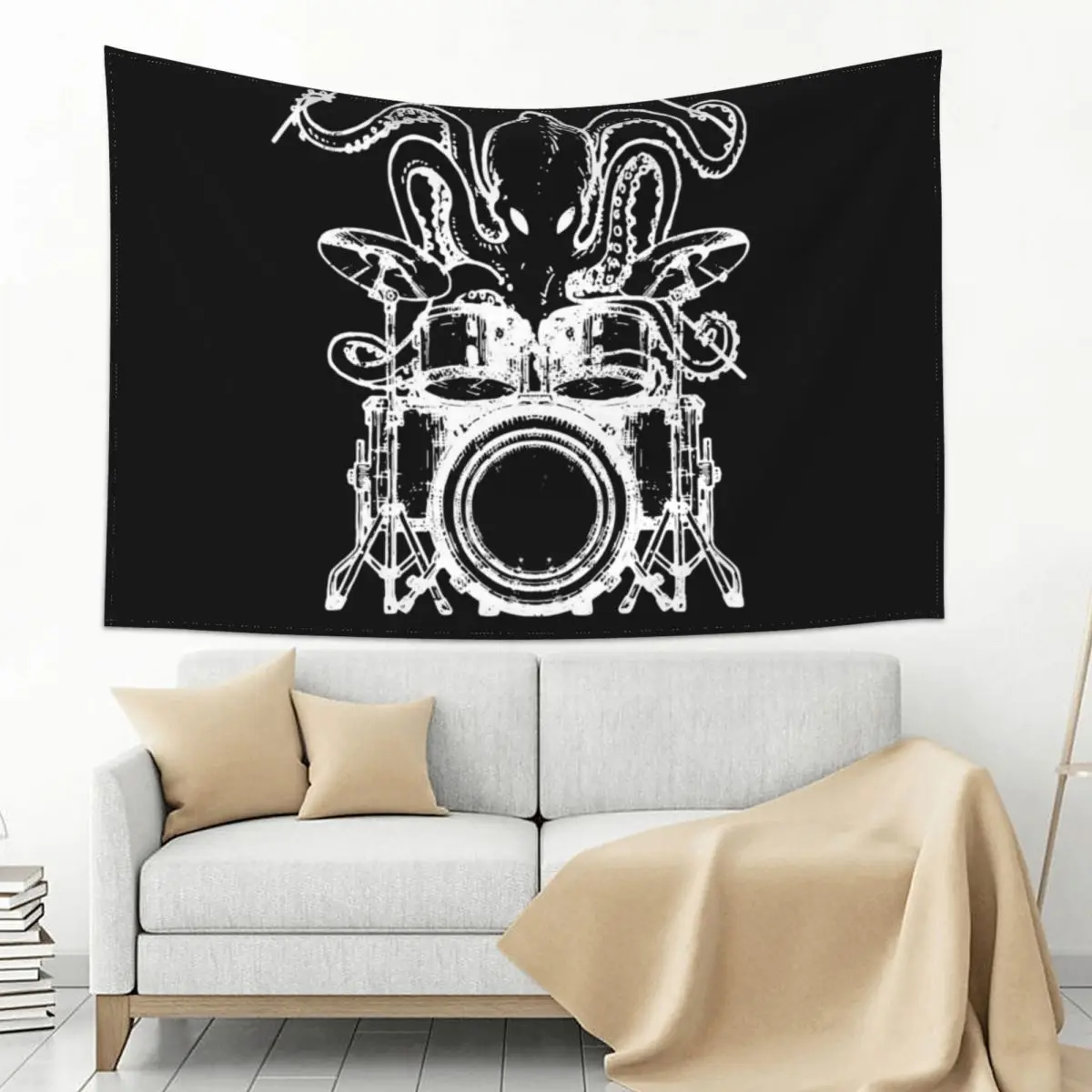 

Drummer octopus - percussion octopus gift Tapestry