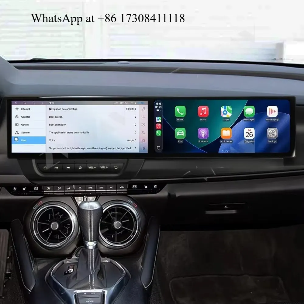 

12.3 Inch Carplay for Camaro 2016-2025 Car Radio Android 15 Dual Screen Navigation Multimedia Video Player