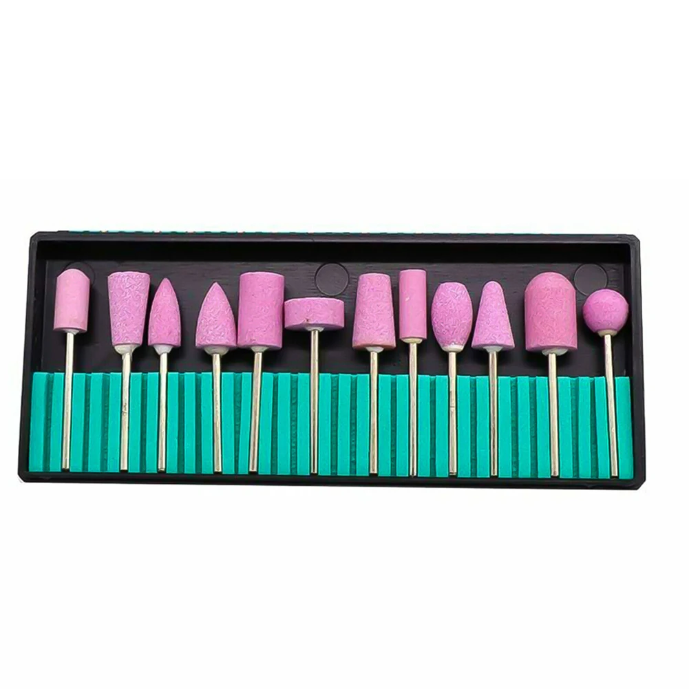 Prático cabeça de moagem da arte do prego brocas para diy moagem manicure peças polimento cabeça quartzo 2.35mm haste