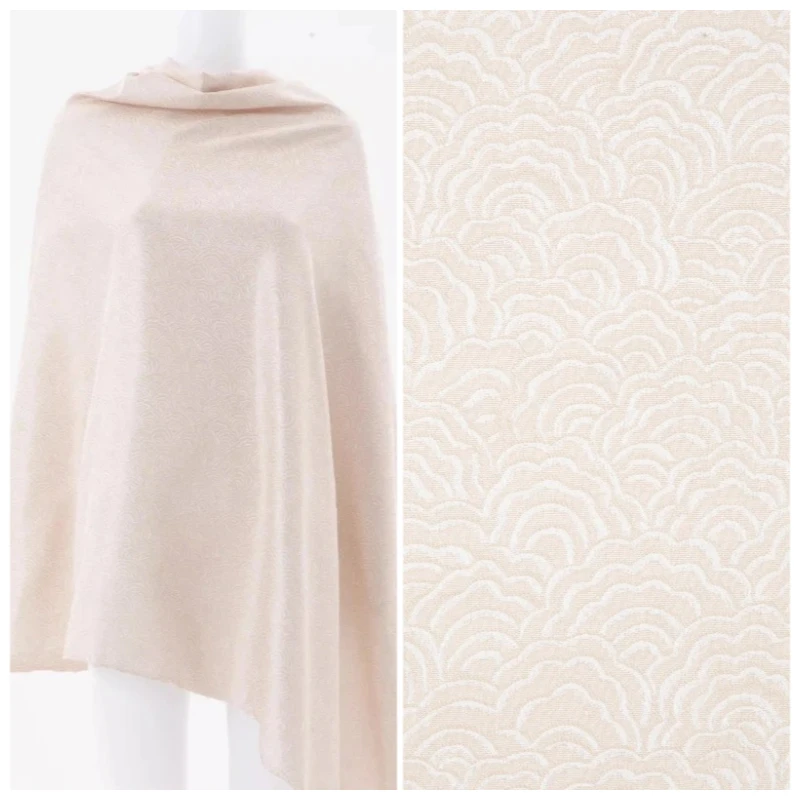 

Розовая волна жаккардовая ткань в китайском стиле костюм ханьфу DIY дизайнерский ремесленный материал пряжа окрашенная цветочным принтом дышащий мягкий текстиль