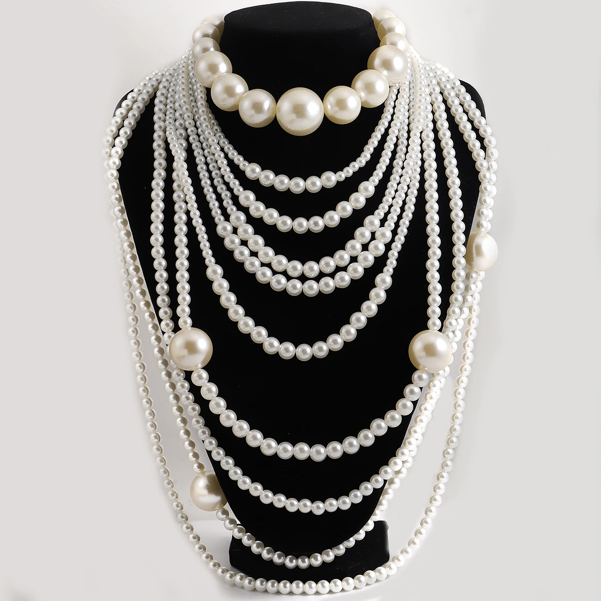 Elegant Handmade Beaded Multilayer Imination Pearl Neckalaces Body Chain For Women Sexy Wedding Bride Accessory Banquet Gifts