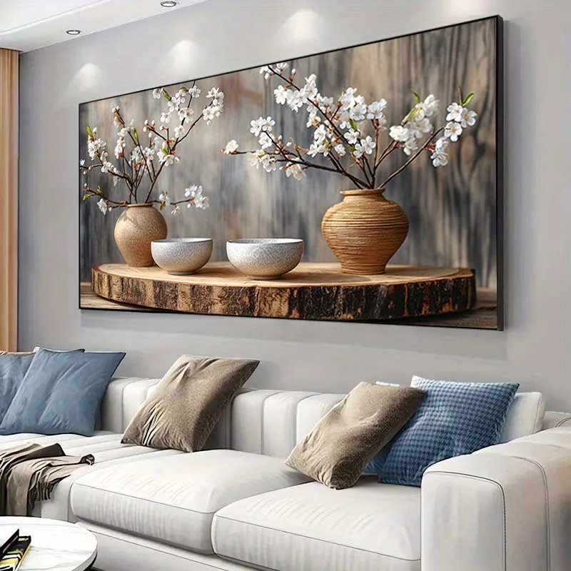 

Modern Branches That Bloom in Spring Canvas Poster Art for Living Room & Bedroom Decoration, No Frame, Wall Art for Home Decor