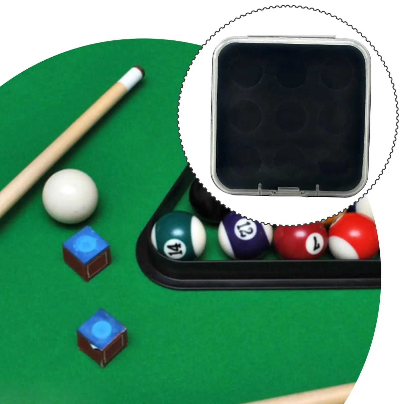 

Billiards Cue Ball Carry Case Clear Acrylic Holder with Individual Slots for Portable Pool Table Accessories