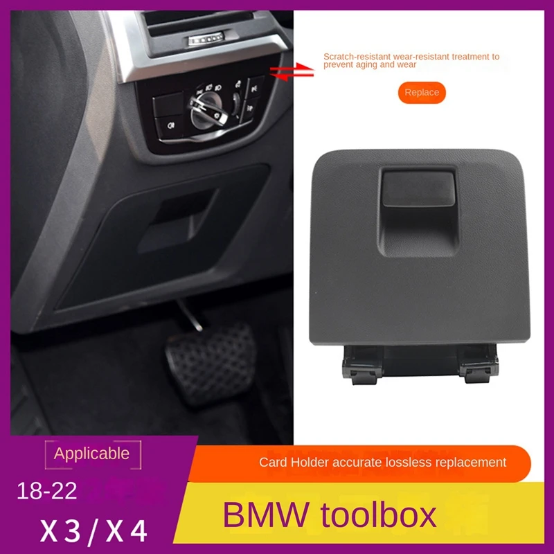 

Drive Side Dashboard Storage Box Slot For -BMW G01 X3 F97 2018-2022 G02 X4 F98 51456817892 Glove Case Handle Cover Kit