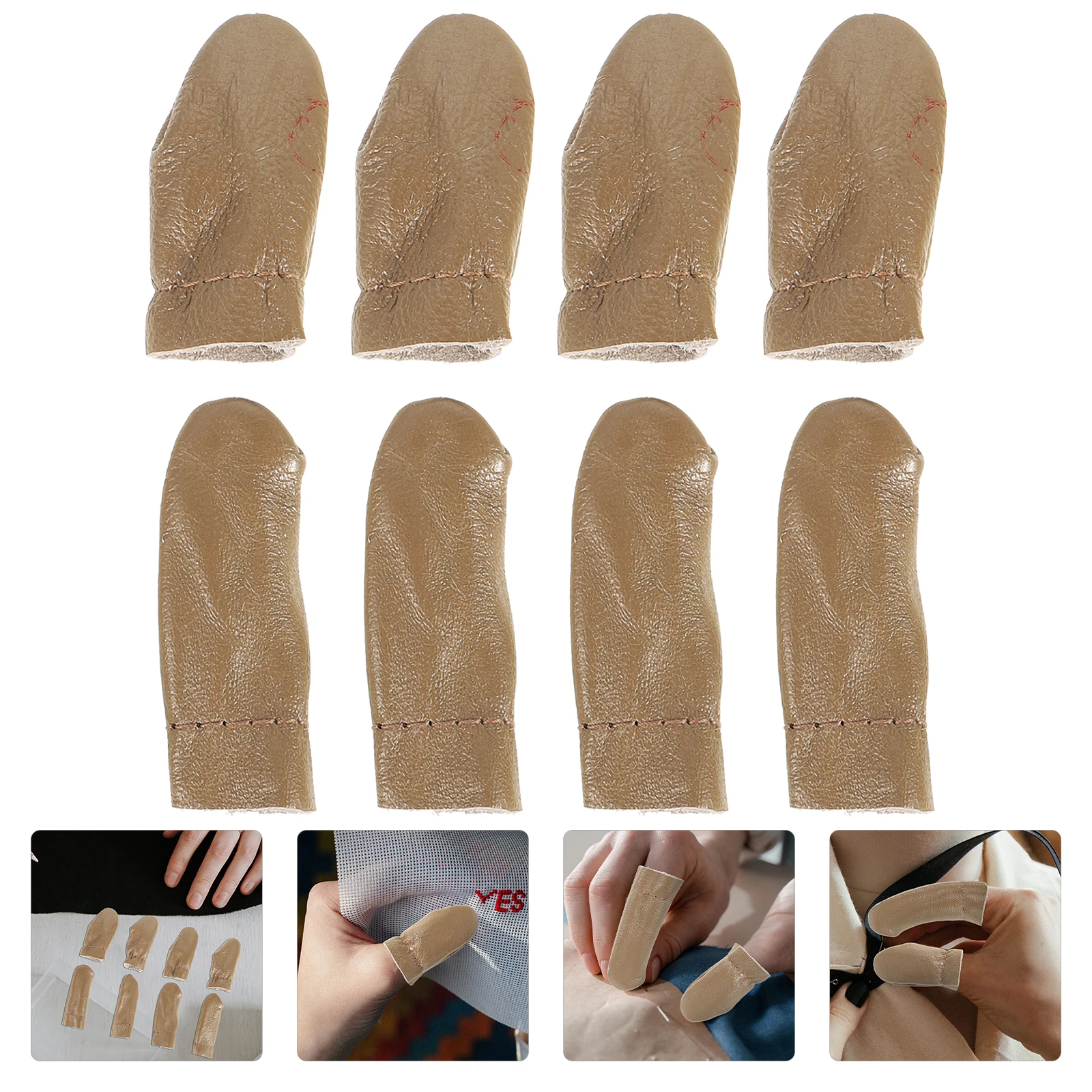 

4Sets Durable Finger Protector Thimbles DIY Sewing Knitting Quilting Crochet Finger Guards Thimble Thimble