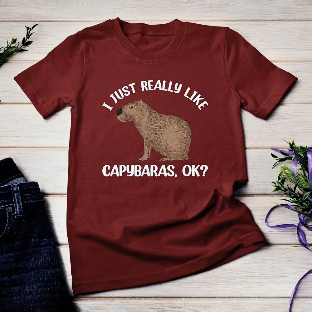 Funny Capybara for Men Women T shirt Rodent Capybara Enthusiast Unisex T-shirt Cute Graphic Printed Summer Short Sleeve