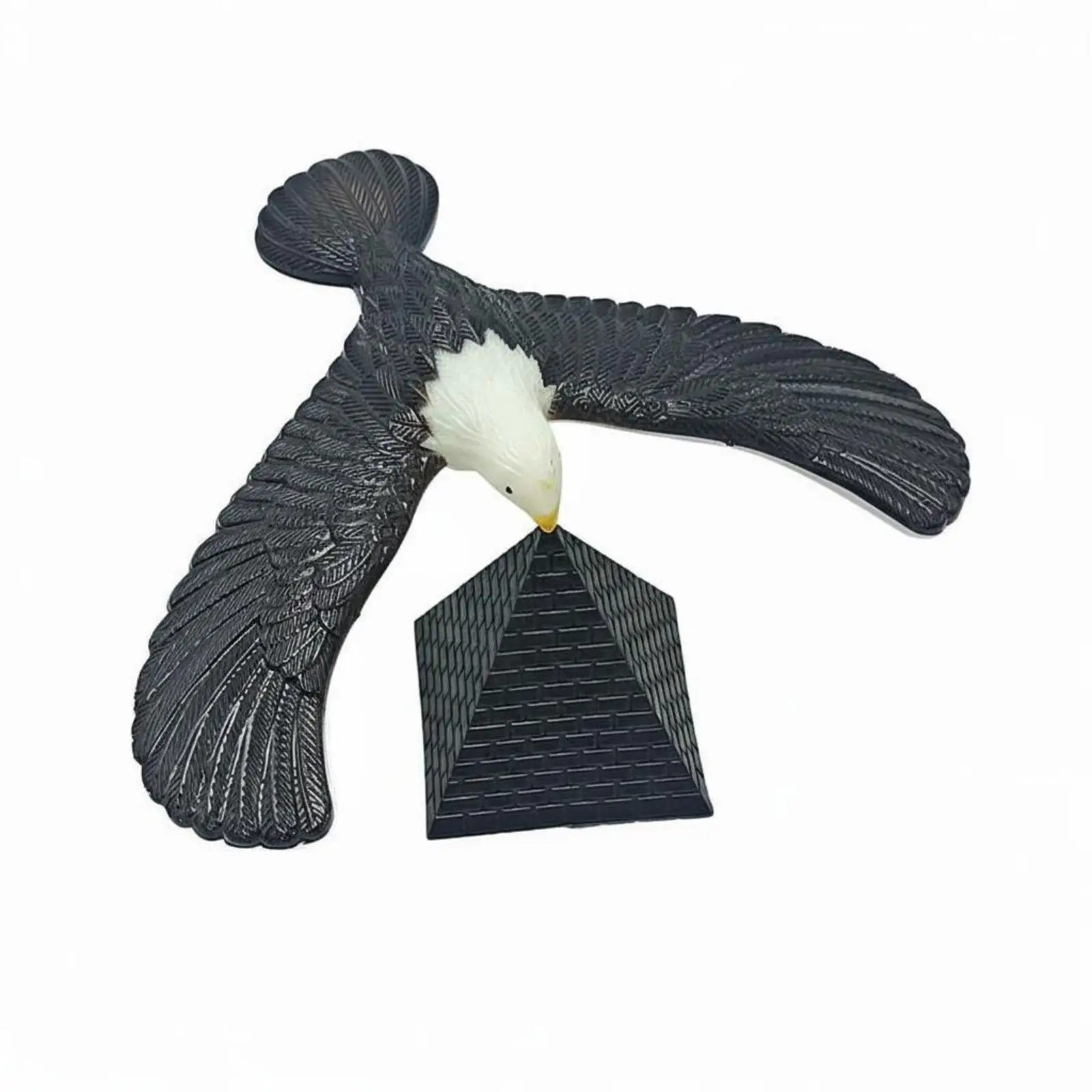 5xBird Toy Weighted Bird Toy Creative Design Balancing Animal Figurine for Kids, Preschoolers, Kindergarten Black