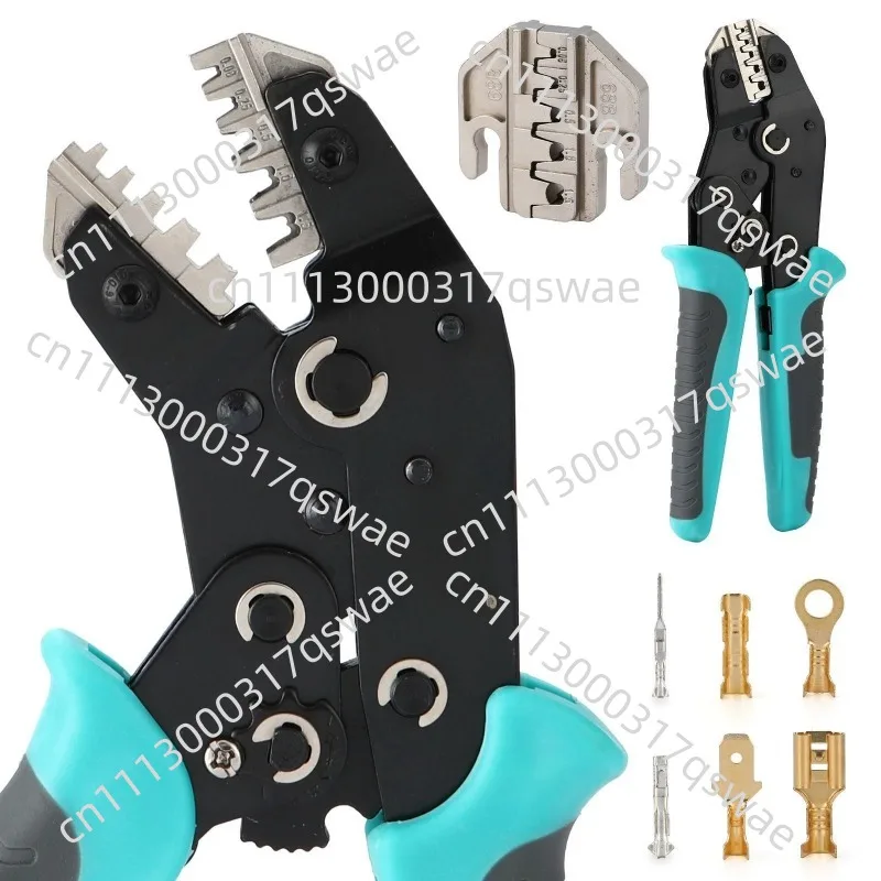 Crimp Tool Set Electrical Tools Quick Change Jaw For Crimp Terminals Non-Insulated Open Barrel Sleeves
