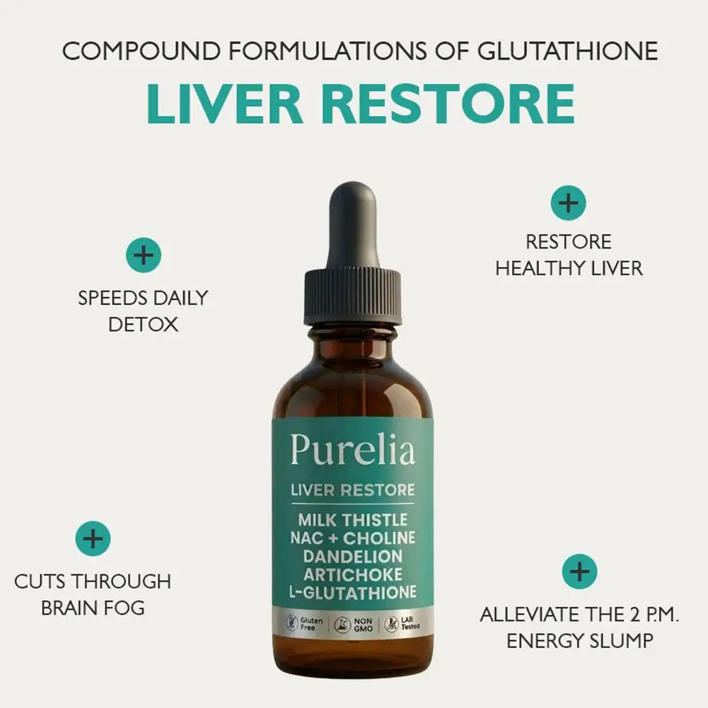Nouvel Élixir Avancé de Nettoyage du Foie avec Silimarine, Taraxacum, Glutathion – Détox Liquide Naturel à Base de Plantes pour une Fonction Hépatique Optimale