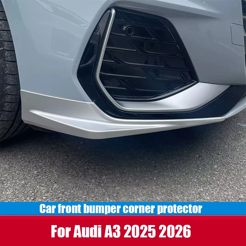 For Audi A3 2025 2026 Adhesive installation of car front bumper protection angle and exterior protection view 3