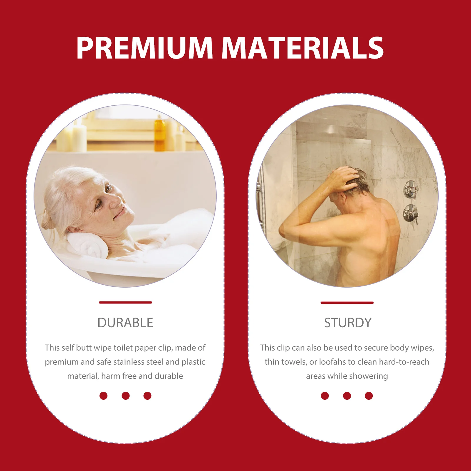 

Bathroom Wipe Assist Tool Stainless Steel Plastic Self Butt Wipe Clamp For Disabled Pregnant Obesity Toilet Paper Tongs