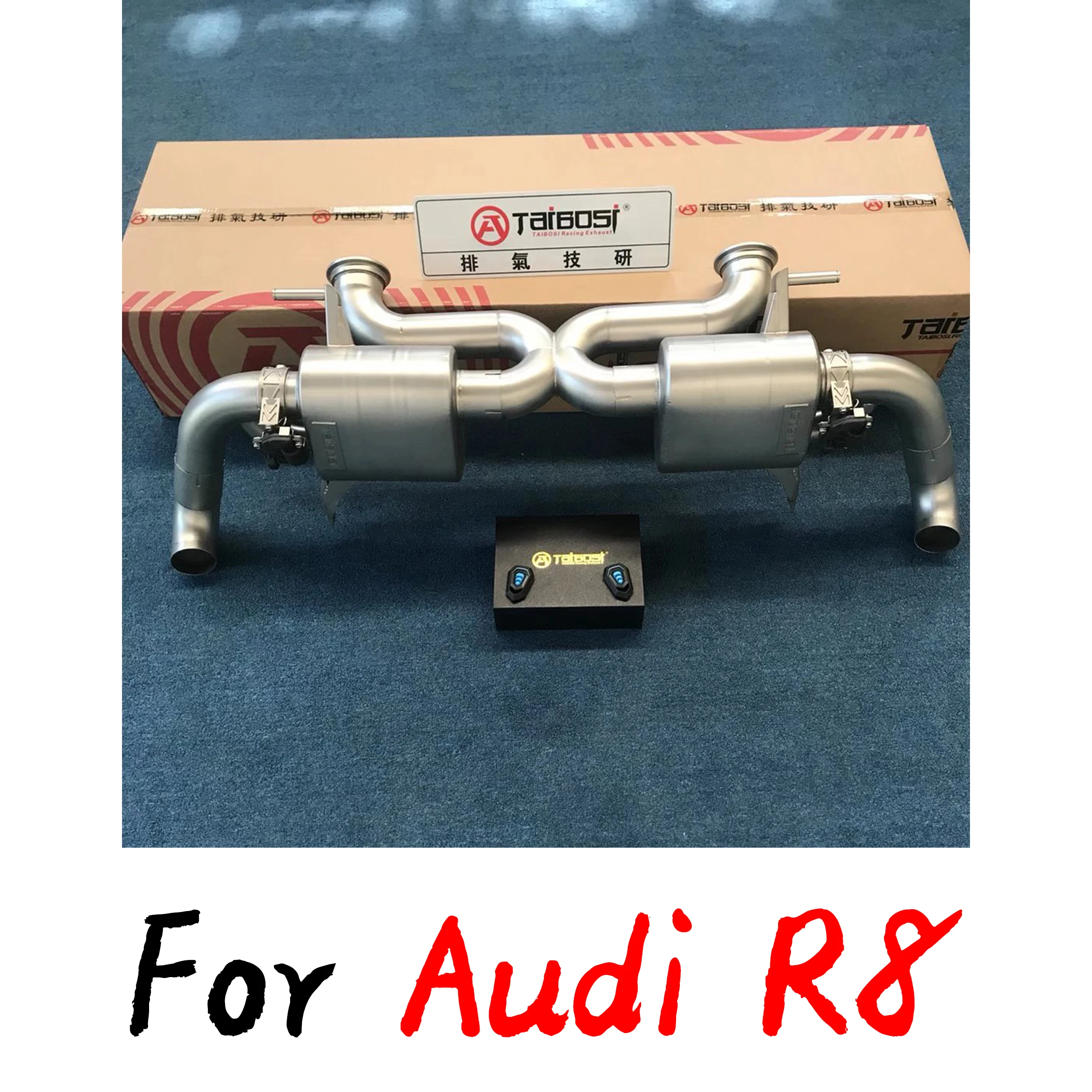 

For Audi R8 V10 4.2L 5.2L Car Exhaust System Catback Pipe Taibosi Performance Electric Vacuum Valve Muffler Stainless Titanium