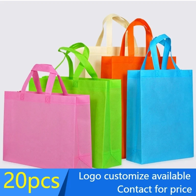 20 pcs  eco Non-woven Bag Shopping Bag  Clothes /christmas gift accept customize print logo