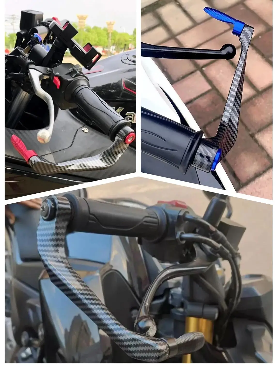 1 paire de leviers d'embrayage de frein de guidon en alliage d'aluminium moulé sous pression pour moto, protection des mains, accessoires de Modification