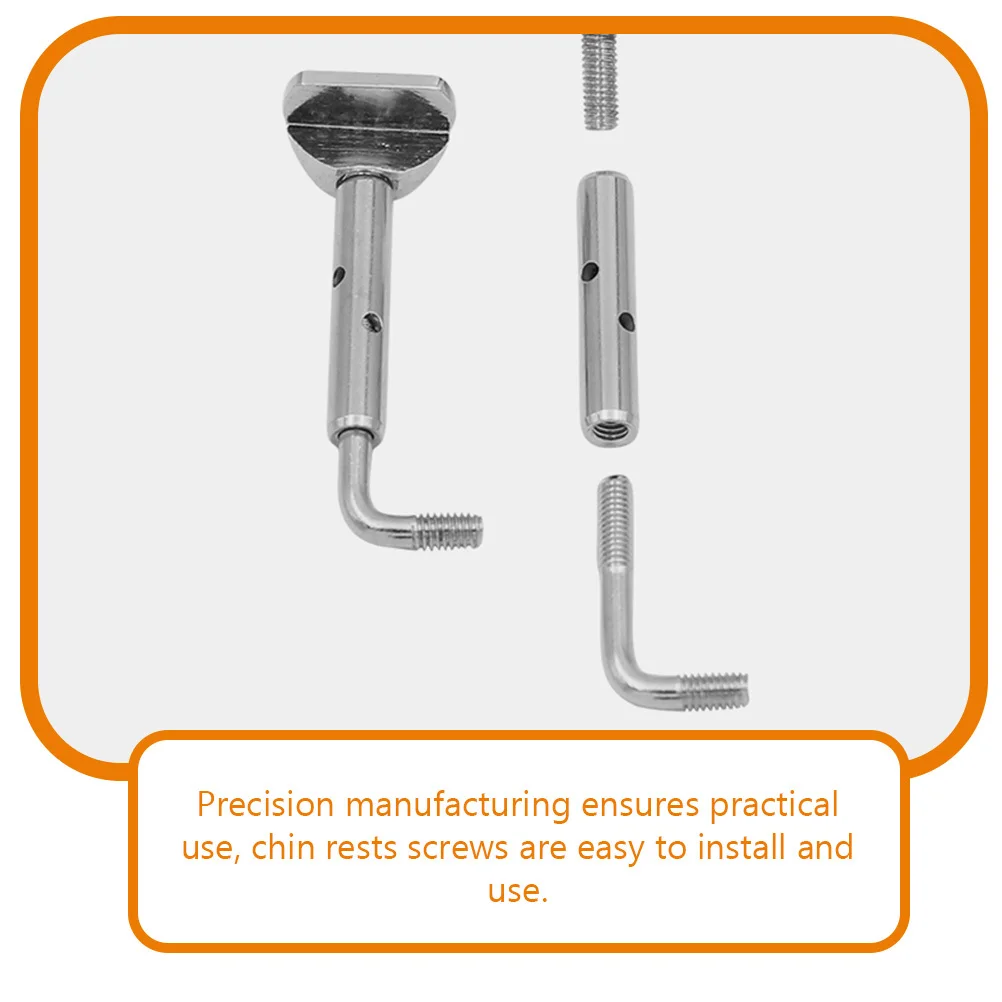 

2 Pcs Violin Parts Chin Rest Screw Replacement 4/4 Accessories Clamp Screws for