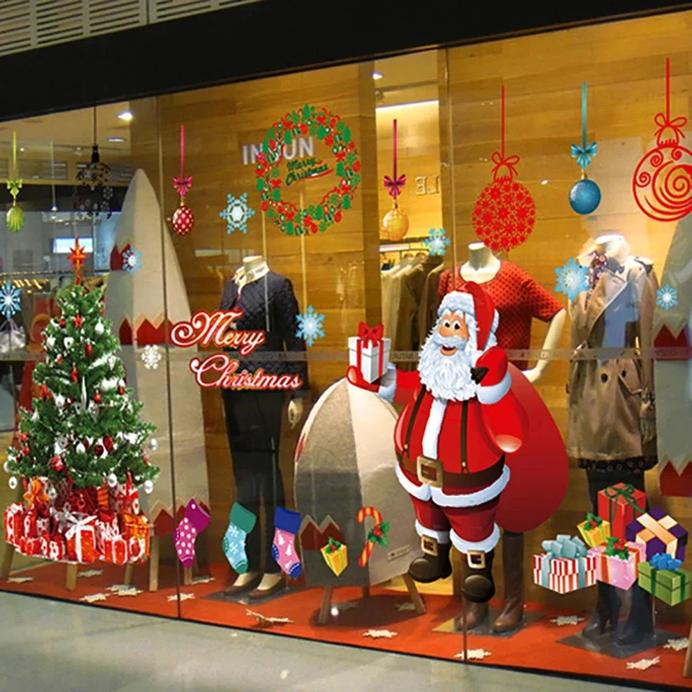 Static-cling Christmas Window Decals, Perfect for Decorating windows at Home, Schools, Restaurants, Offices, and Holiday Parties