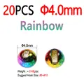 20pcs 4.0mm Rainbow