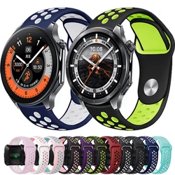 Sport Silicone Strap For OPPO Watch X X2 OPPO Watch 4 Pro Breathable Bracelet For OnePlus Watch 2 One Plus Watch 46mm Soft Band