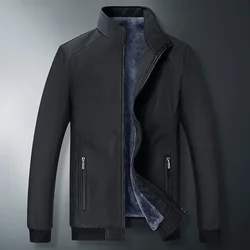 TFETTERS-abrigo informal de negocios para hombre, chaqueta de lana con cuello levantado, a prueba de viento, cálida, de poliéster sólido, para Otoño e Invierno