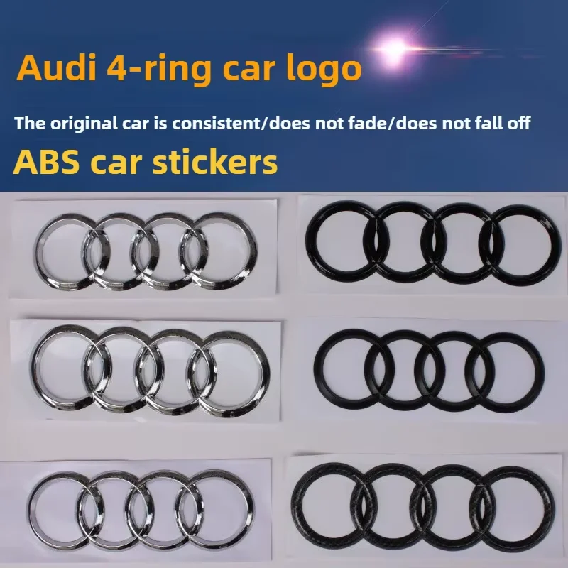 

Эмблема-значок с логотипом автомобиля, черная, для передней решетки и заднего багажника, 4-кольцевая наклейка для Audi A1 A3 A4 A5 A6 A7 S3 S4 S5 S6 RS3 RS4 RS6 Q3 Q5 Q7