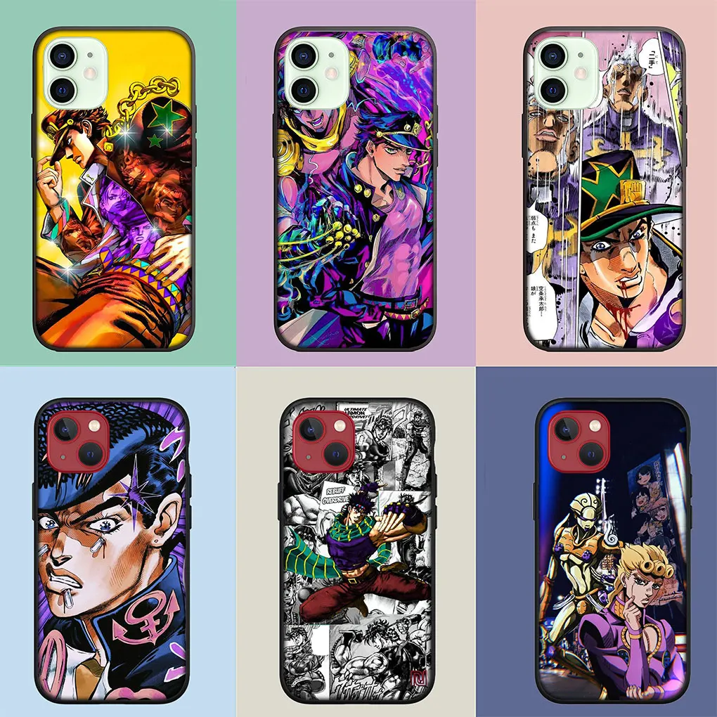 Jojo's Bizzare Adventure Jojo is Soft Cover Casing for iPhone 16 15 14 13 12 Mini Pro XS Max X XR 7 8 Plus + 15+ Phone Case