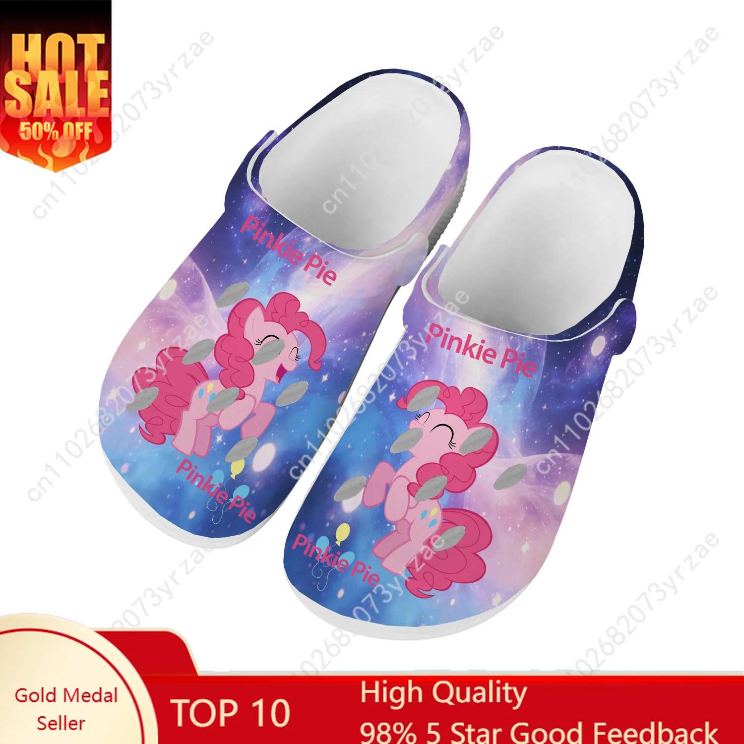 

Домашние тапочки Pinkie Pie для мужчин и женщин, водонепроницаемые, My Little Pony Friendship Is Magic, модные индивидуальные тапочки, обувь для косплея