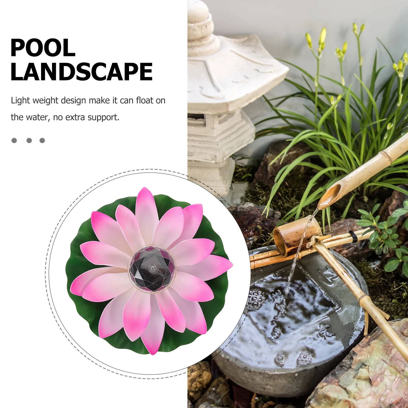 

4PCS Solar Powered Lotus Lights Waterproof Floating Pond Garden Decoration LED Outdoor Pool Lighting Energy Saving