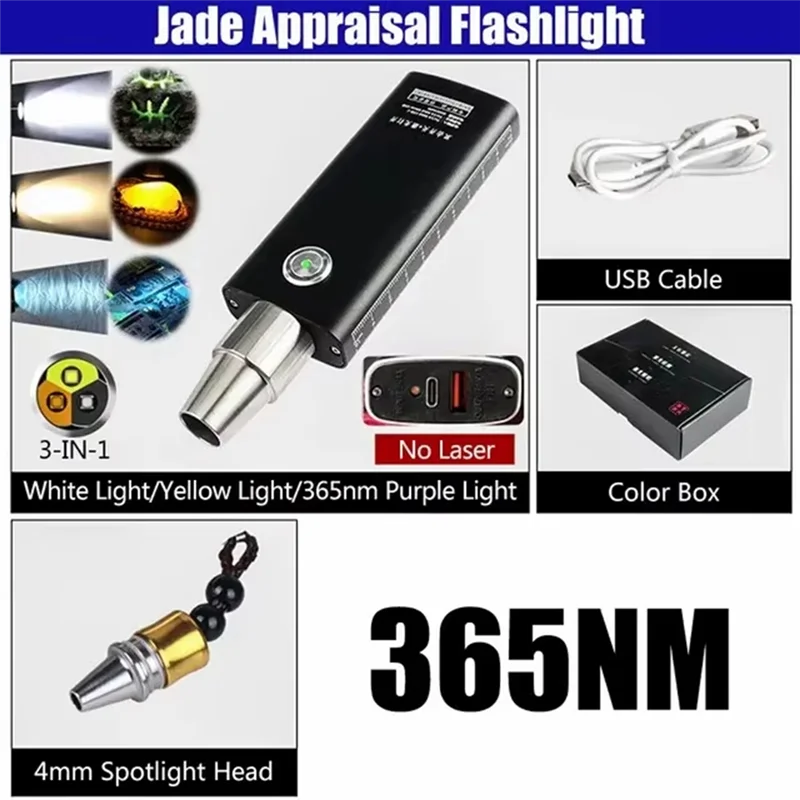 

B04C-Advanced 3 LED Jewelry Detection Light With Multi-Level Intensity, Home Use, Type-C Rechargeable