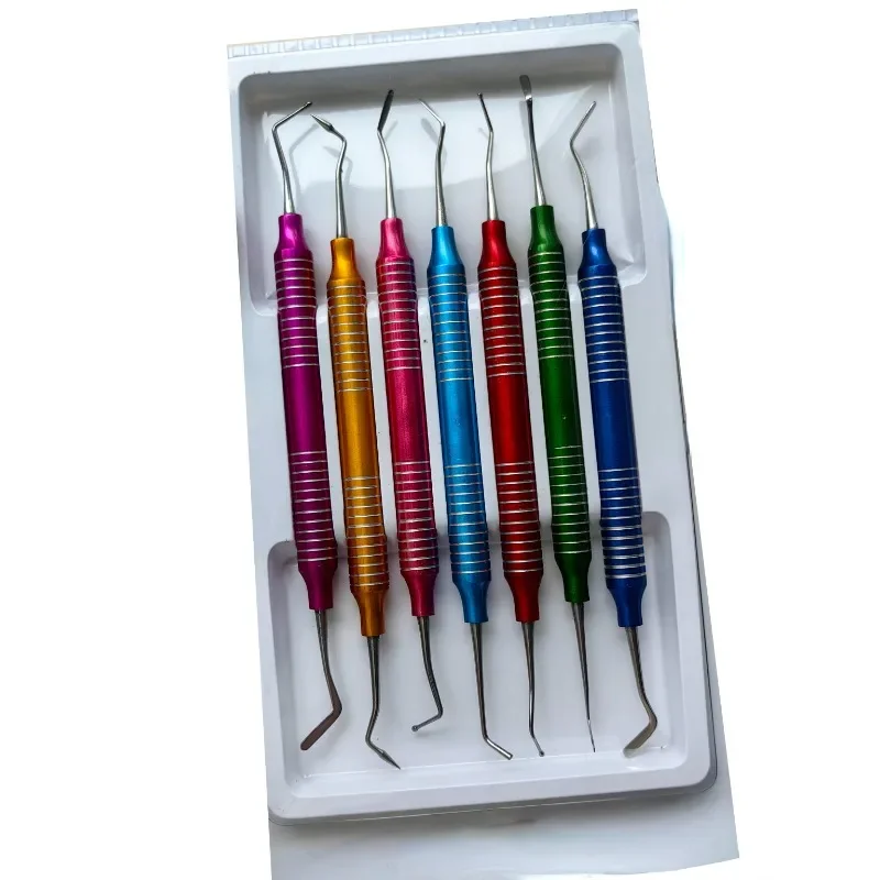 7Pcs/set Double Ended Dental Composite Resin Filling Spatula Restorative Instrument Filler Aesthetic Restoration Knife