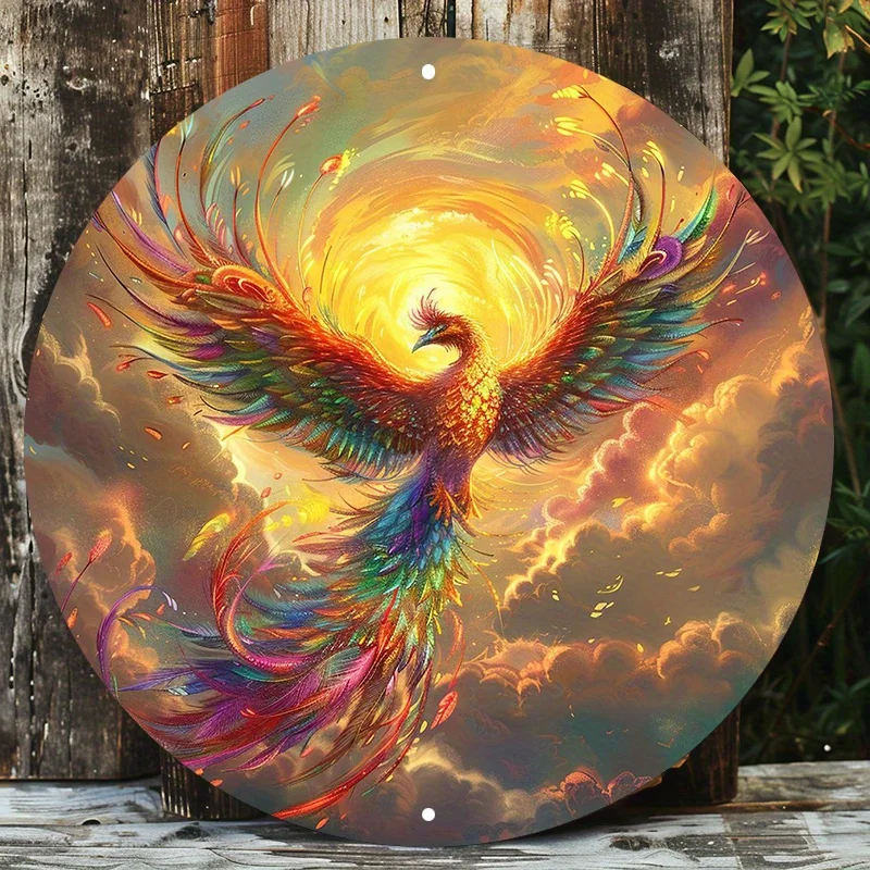 

Vibrant Phoenix Aluminum Wall Sign, UV and Scratch Resistant, Easy-Hang, Outdoor and Indoor Decor, Decorative Wall Poster