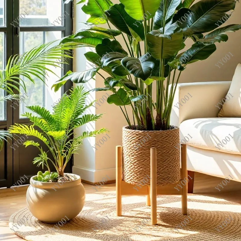 

Indoor Cross Plant Stand Floor Standing Flower Rack Balcony & Living Room Plant Display Shelf