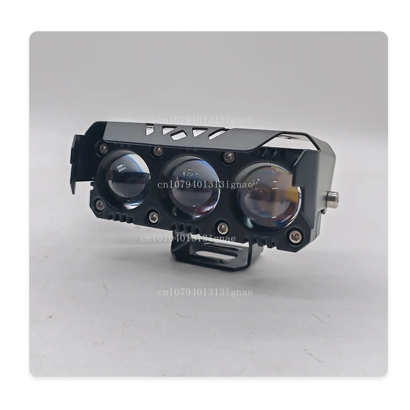 

Светодиодная фара с тремя линзами — прожектор для мотоцикла/автомобиля/квадроцикла с DRL, функциями противотуманных и рабочих фар