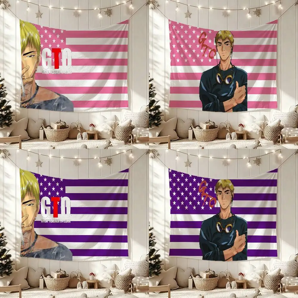 G-Great T-Teacher Anime Onizukas Flags Wall Hanging Background Art Banner for Bedroom Home Outdoor Decor