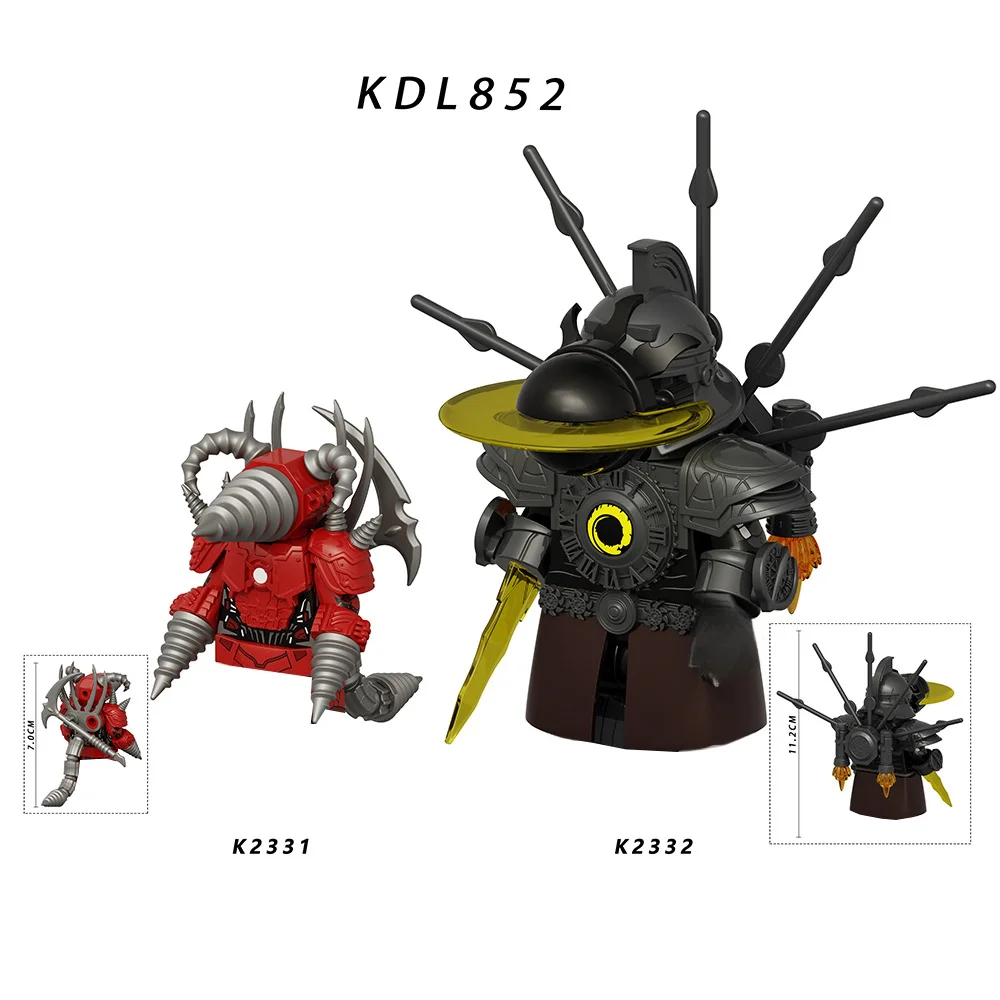 Nouveau KDL852 Skibidi horloge de toilette hommes figurines modèle blocs de construction jeu d'horreur bosses caméraman haut-parleur dessin animé jouets cadeaux