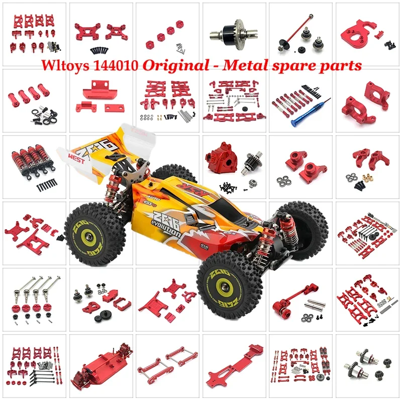 WLtoys 144010 144002 144001 124017 124019 , RC Car Metal Upgrade Parts, Modified 13-piece Set, with Screws, Bearings, Etc.