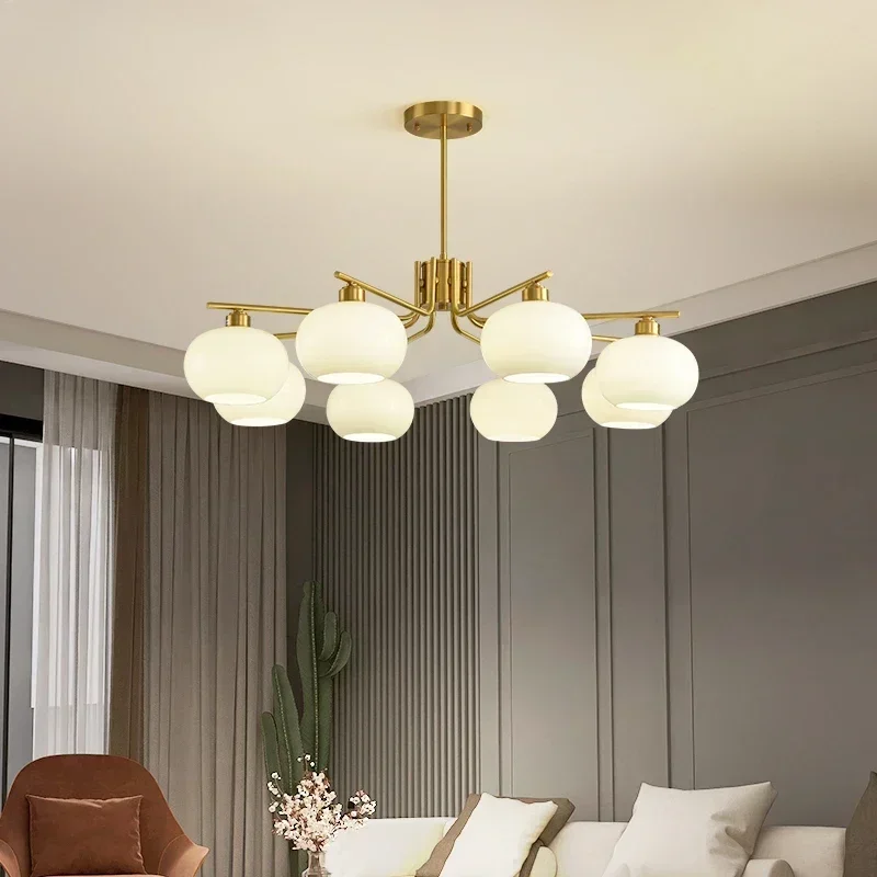 2025 Modern Home Decoration Salon Chandeliers Simple Cream Style Led Lights Nordic Living Room Dining Bedroom Pendant Lamp Light