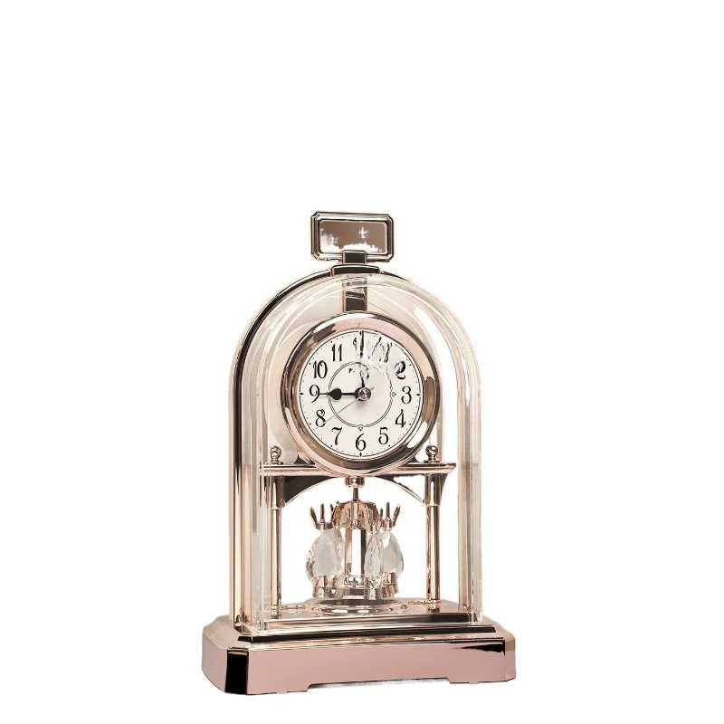 Desk clock, living room European table clock, silent art desktop clock, home placement clock