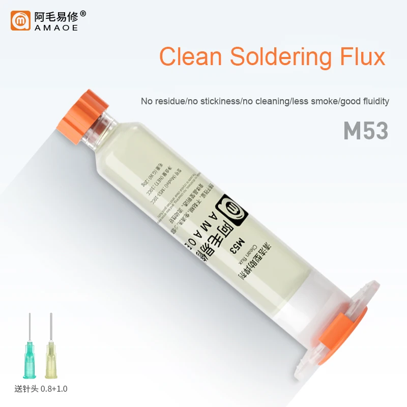 

Amaoe M53 Solder Flux, Flux For Soldering, Rosin Soldering Flux Paste For Electronics PCB IC Mobile Phone CPU LED BGA Repairing