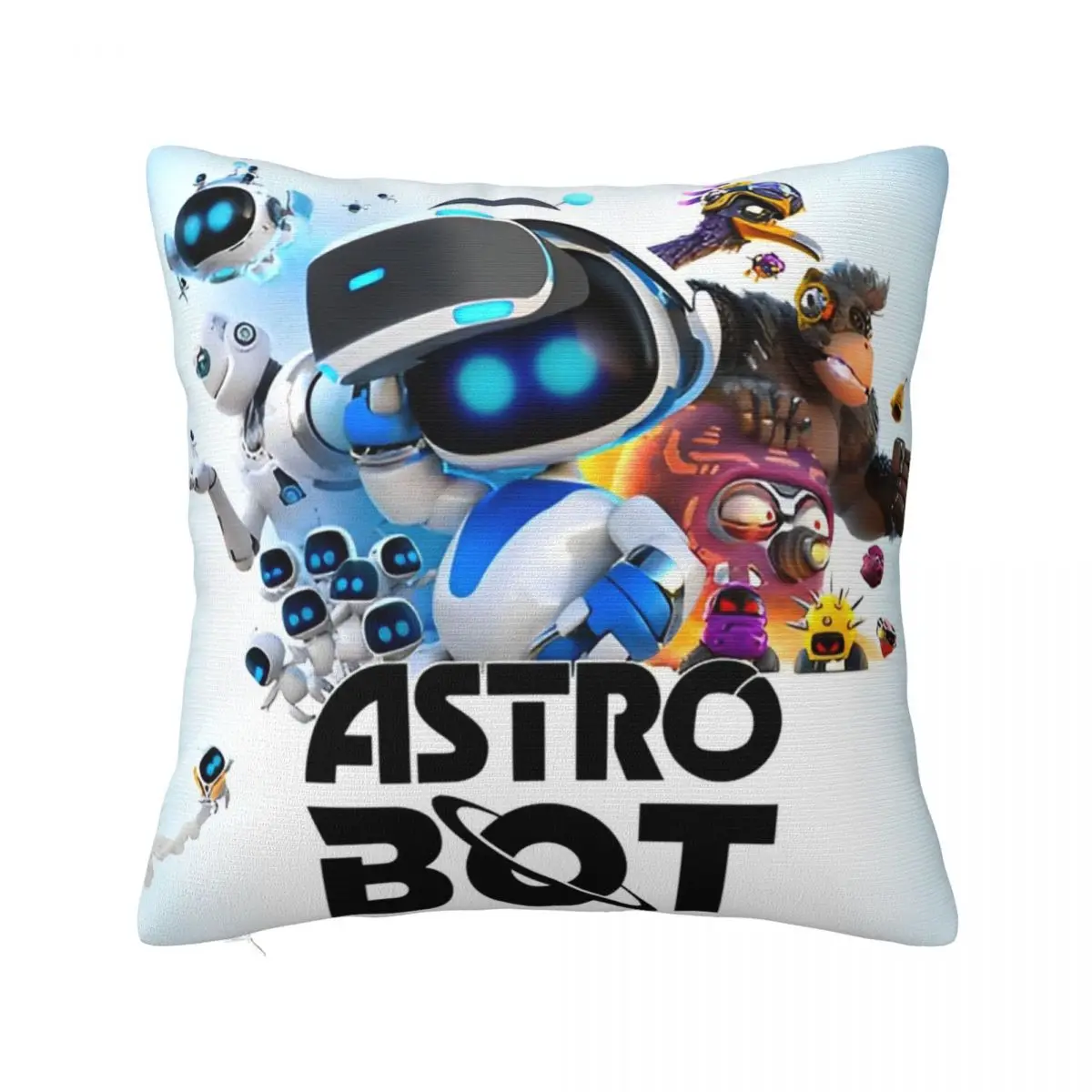 Astrobot Cartoon Game Square Pillow Case Astros Playroom Cushion Covers Awesome Decor Throw Pillow Case Cover for Home 40x40cm