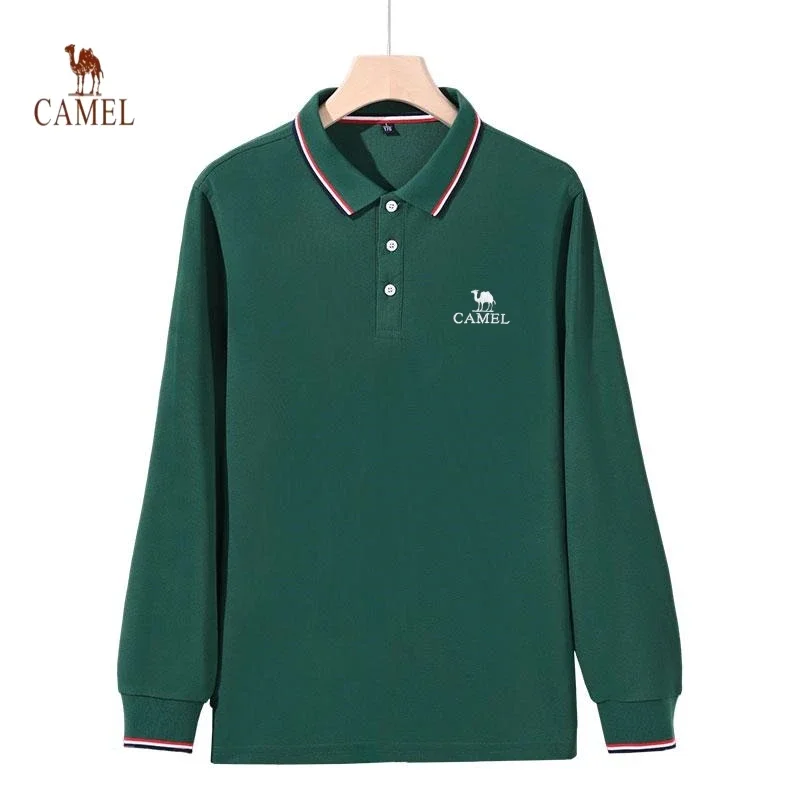 Spring and Autumn Men's Embroidered High Quality Long Sleeve Polo Shirt New Luxury Fashion Business Leisure Multi Functional Top