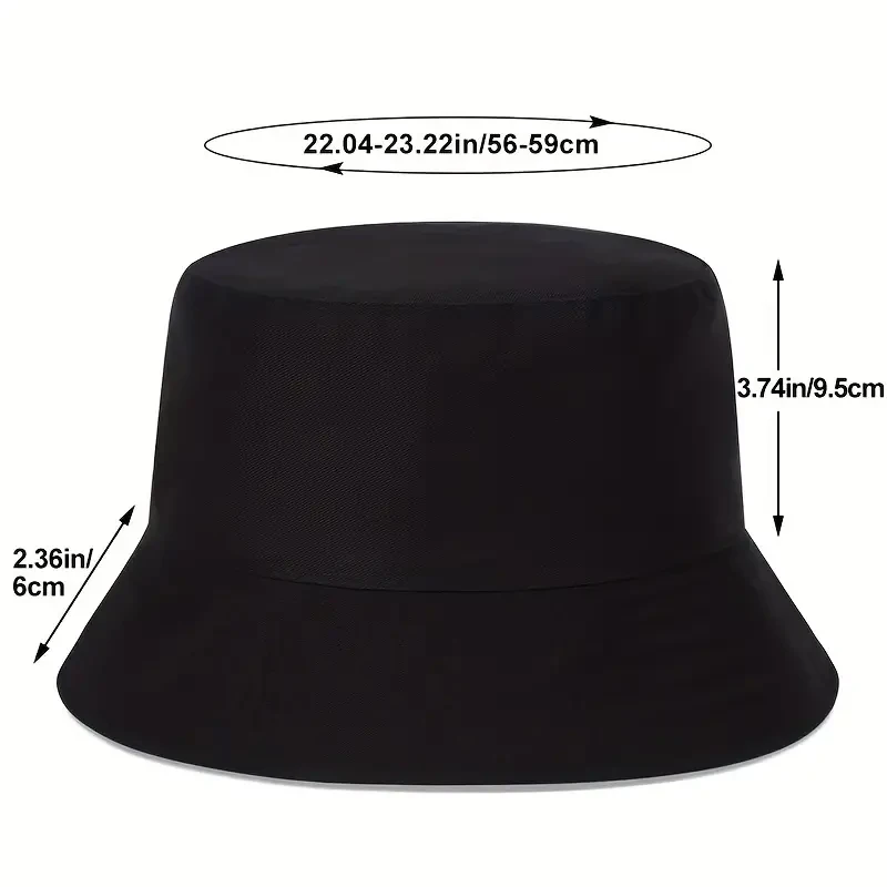 Bucket Hats Women Double-Sided Foldable Fisherman Cap Outdoor Trendy Head Decoration For Daily Wear