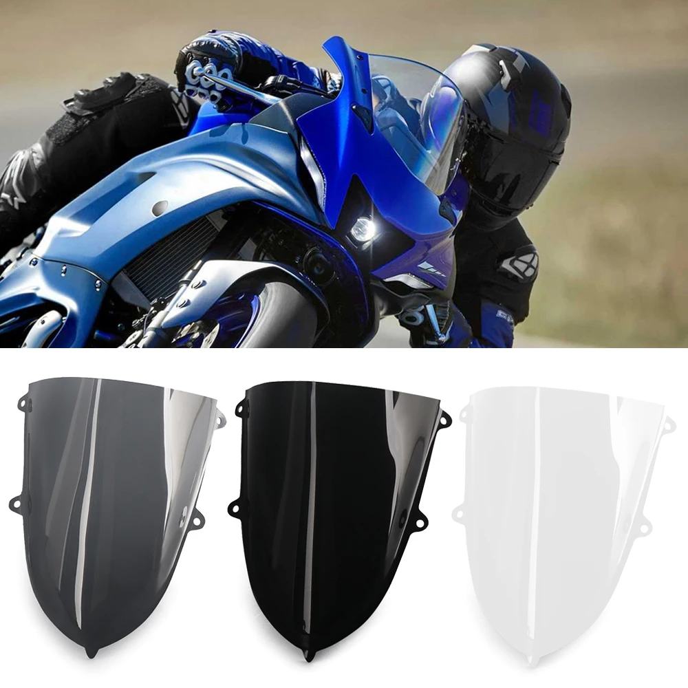 

2025-2021 YZFR7 Windscreen For YAMAHA YZFR6 2017-2024 YZF R6 R7 Windshield Screen Wind Deflector Double Bubble Spoiler Fairing
